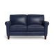 Lachlan Navy Leather 60" Loveseat