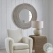 Vortex White Washed Round Mirror