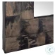 Burke Fading Weathered Black Brushed Stain Wooden Mirror