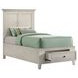 San Mateo Youth Rustic White Storage Panel Bedroom Set