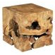 Hidden Treasures Light Stain Square Root Side Table