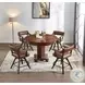 Merion Distressed Walnut Round Game Table