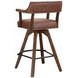 Merion Brown Spectator Swivel Upholstered Barstool