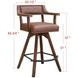Merion Brown Spectator Swivel Upholstered Barstool