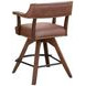 Merion Brown Spectator Swivel Upholstered Counter Height Stool