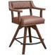 Merion Brown Spectator Swivel Upholstered Counter Height Stool