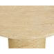 Rhenora Travertine Look 43" Round Concrete Top Outdoor Dining Table