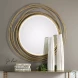 Twist Gold Round Mirror
