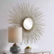 Flora Antiqued Gold Leaf Mirror