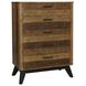 Urban Rustic Brushed Wheat 5 Drawer Chest
