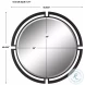 Quadrant Satin Black Round Mirror