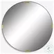 Snipley Satin Black Round Mirror