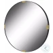 Snipley Satin Black Round Mirror