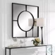 Denholm Satin Black Square Mirror