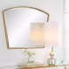 Tornado Antiqued Gold Arch Mirror