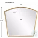 Tornado Antiqued Gold Arch Mirror