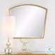 Tornado Antiqued Gold Arch Mirror