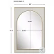 Crisanta Gloss White And Antiqued Gold Arch Mirror