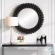 Spruce Ebony Round Mirror
