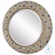 Copper Terrazzo Concrete Round Mirror