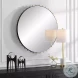 Cosmopolitan Matte Black Round Mirror