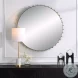 Cosmopolitan Matte Black Round Mirror