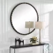 Diana Matte Black Round Mirror