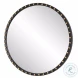 Diana Matte Black Round Mirror