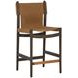 Nile Nubuck Caramel Leather Upholstered Counter Height Stool