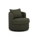Silvi Kale Green Upholstered Swivel Accent Chair