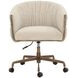 Olma Meg Taupe and Santa Cruz Oatmeal Upholstered Office Chair