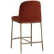 Nestorra Meg Rust Upholstered Counter Height Stool