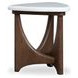 Elowen Vale Turkish Coffee and White Triangular Marble Top End Table