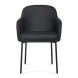 Sydney Black Upholstered Arm Chair Set of 2