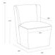 Ardent Tobacco Tan Upholstered Wheeled Dining Chair