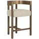 Marcelo Santa Cruz Oatmeal Upholstered Counter Height Stool