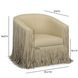 Shag Me Tan Upholstered Swivel Accent Chair
