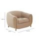 Lina Cafe Au Lait Performance Velvet Upholstered Accent Chair