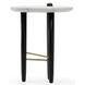 Madera White Round Guangxi Marble Top Small Spot Table