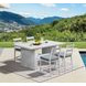 Nash Outdoor Dining Gray Upholstered Outdoor Bar Stool