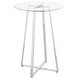 Zanella Chromed Glass Top Bar Table
