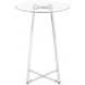 Zanella Chromed Glass Top Bar Table