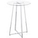 Zanella Chromed Glass Top Bar Table