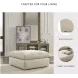 Elyza Linen Oversized Accent Ottoman