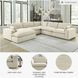 Elyza Linen 5 Piece Sectional with LAF Chaise