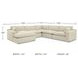 Elyza Linen 5 Piece Sectional with LAF Chaise