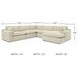 Elyza Linen 5 Piece Sectional with RAF Chaise