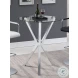 Denali Chrome Round Glass Top Bar Table 
