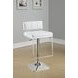 Alameda White And Chrome Adjustable Bar Stool