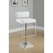 Alameda White And Chrome Adjustable Bar Stool